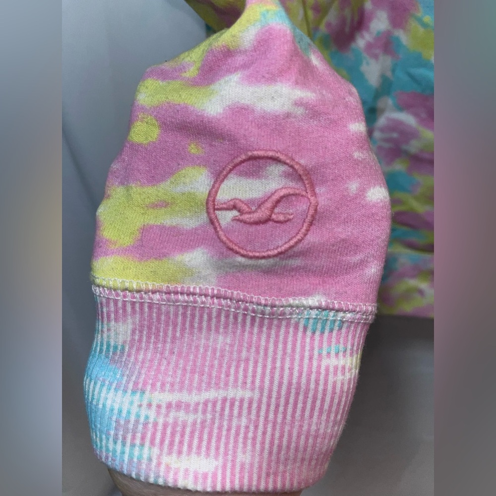 Hollister Colorful Tie-Dye Zip Up Hoodie. Size Medium. - Picture 7 of 7